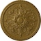 Ekena Millwork Bradford Ceiling Medallion (Fits Canopies up to 6 5/8"), Hand-Painted Gold, 32 5/8"OD x 2"P CM32BRGLS - alternate 1